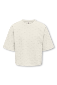 ONLY KOGSIMONE S/S HEART O-NECK SWT tofu/heart