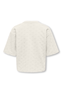 ONLY KOGSIMONE S/S HEART O-NECK SWT tofu/heart