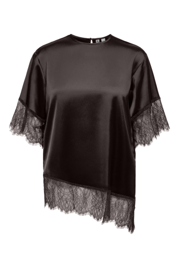 ONLY ONLINDONA 2/4 SATIN LACE TOP WVN
