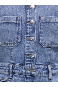 ONLY KOGEDMONTON L/S SHORT DNM DRESS medium blue denim