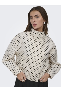 ONLY ONLCASSANDRA AOP JACKET OTW cloud dancer/dot