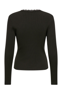ONLY ONLSARA SHARAI L/S V-NECK TOP JRS N: chocolate torte