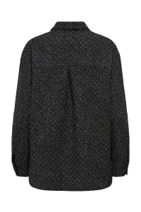 ONLY ONLYULE L/S RHINESTONE SHACKET PNT black melange/rhinestones