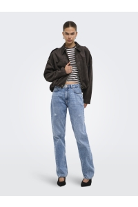 ONLY ONLMOON-STINA FAUX SUEDE BOMBER PNT: chocolate torte