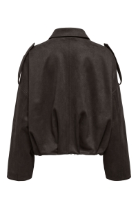 ONLY ONLMOON-STINA FAUX SUEDE BOMBER PNT: chocolate torte