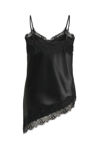 Carmakoma CARINDONA STRAP SATIN LACE TOP WVN black