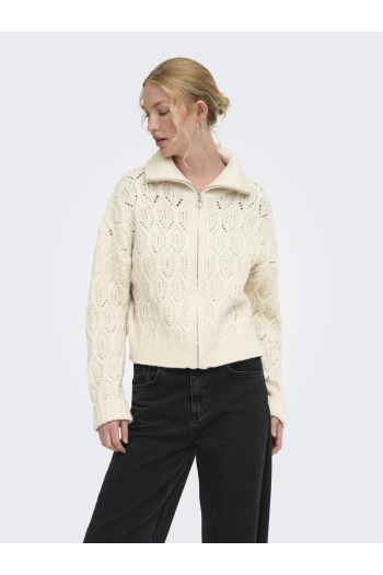 ONLY ONLFREJA LS CABLE ZIP HIGHNECK KNT Dames