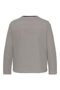 Carmakoma CARFREJA STRIPE L/S WIDE SLEEVE JRS coffee bean/cloud dancer (mel)+d