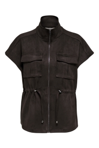 ONLY ONLMIRA S/L FAUX SUEDE WAISTCOAT PN: chocolate torte