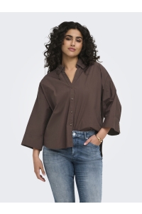 Carmakoma CARSAJA KERI 3/4 SHIRT WVN NOOS coffee bean