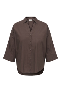 Carmakoma CARSAJA KERI 3/4 SHIRT WVN NOOS coffee bean