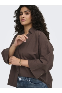 Carmakoma CARSAJA KERI 3/4 SHIRT WVN NOOS coffee bean