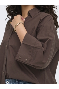 Carmakoma CARSAJA KERI 3/4 SHIRT WVN NOOS coffee bean