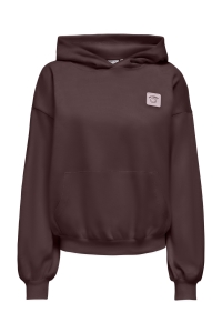ONLY ONLOFELIA L/S HOOD UB SWT decadent chocolate/local + optim