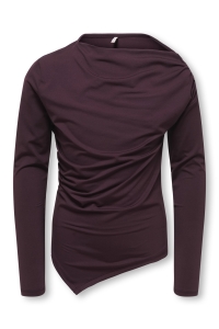 ONLY KOGLONE LIFE ASYMETRIC L/S TOP JRS fudge