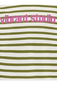 ONLY KOGLIDA L/S STRIPE TOP JRS GRL cloud dancer/cardemom seed print