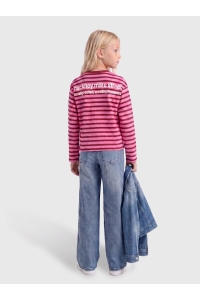 ONLY KOGLIDA L/S STRIPE TOP JRS GRL fiji flower/rumba red (ida) prin