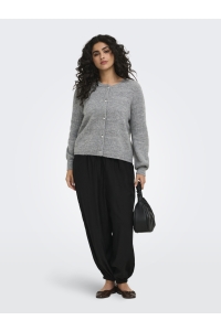 Carmakoma CARROSE L/S CARDIGAN KNT. medium grey melange