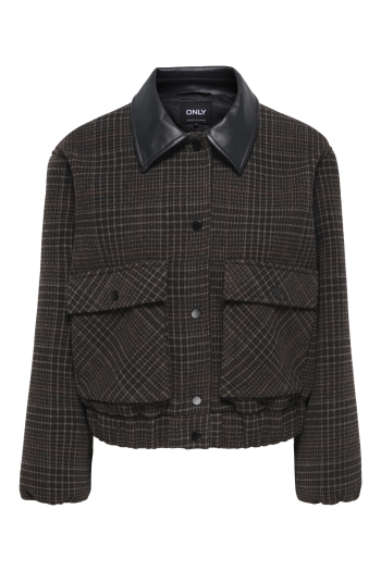 ONLY ONLMIKA CHECK BOMBER JACKET OTW