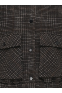 ONLY ONLMIKA CHECK BOMBER JACKET OTW black coffee/check