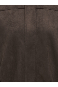 Carmakoma CARMOON-STINA L/S FAUX SUEDE BOMBER: chocolate torte