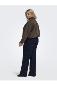 Carmakoma CARMOON-STINA L/S FAUX SUEDE BOMBER: chocolate torte