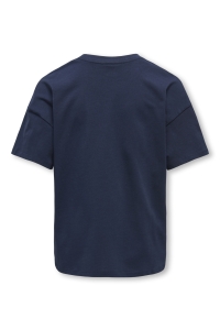 ONLY KOGRIKKA S/S SATIN PRINT TOP BOX CS: navy blazer/game (oriole)