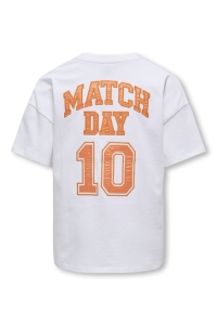 ONLY KOGRIKKA S/S SATIN PRINT TOP BOX CS: bright white/match day (oriole)