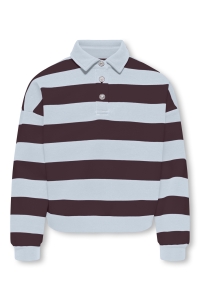 ONLY KOGSWEAT LS POLO SWT GRL ballad blue/winetasting