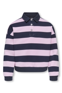 ONLY KOGSWEAT LS POLO SWT GRL night sky/pink lady