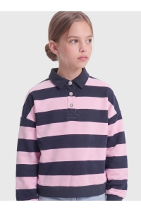 ONLY KOGSWEAT LS POLO SWT GRL night sky/pink lady