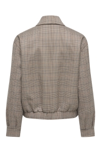 ONLY ONLURSULA CHECK BOMBER JACKET OTW toasted coconut/.