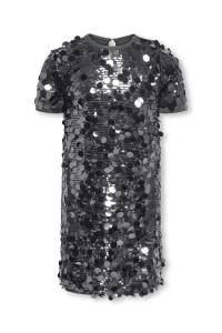 ONLY KOGJADEL SS SEQUINS DRESS WVN asphalt/asphalt sequins
