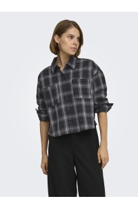 ONLY ONLILSTON LS GLITTER DETAIL SHIRT W: black/w. embellishment
