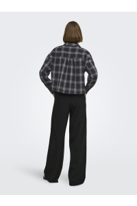 ONLY ONLILSTON LS GLITTER DETAIL SHIRT W: black/w. embellishment
