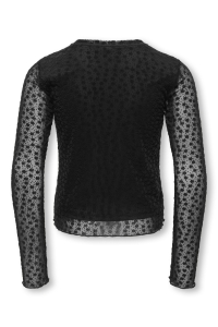 ONLY KOGTONYA LS LACE TOP JRS GRL black