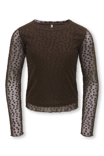ONLY meisjes t-shirt bracken KOGTONYA LS LACE TOP JRS GRL