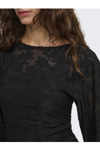 ONLY ONLNADIA L/S RUCHING TOP JRS black