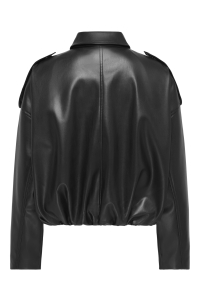 ONLY ONLMOON-NELI L/S FAUX LEATHER BOMBE: black