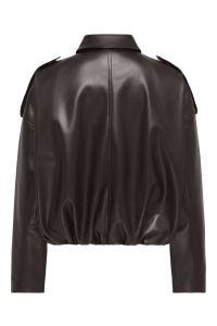 ONLY ONLMOON-NELI L/S FAUX LEATHER BOMBE: chocolate torte