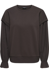 ONLY -ONLLIN L/S MIX SWEAT CS SWT chocolate torte