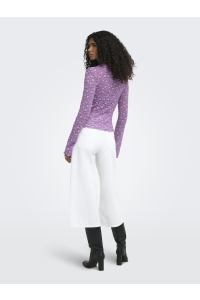 ONLY ONLLOLLIE L/S LACE TOP CS JRS pansy/pale violet flower