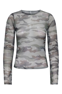ONLY ONLNOX BOATNECK BELL L/S TOP JRS taupe gray/camou calm