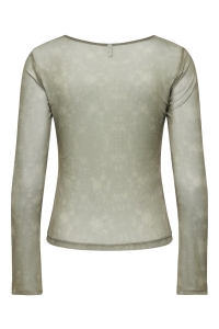 ONLY ONLNOX BOATNECK BELL L/S TOP JRS walnut/camouflage (ann)