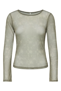 ONLY ONLNOX BOATNECK BELL L/S TOP JRS walnut/camouflage (ann)