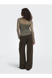 ONLY ONLNOX BOATNECK BELL L/S TOP JRS walnut/camouflage (ann)