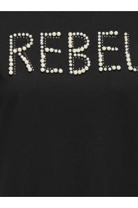 Carmakoma CARJOLLY S/S O-NECK JEANS TEE JRS black/rebel