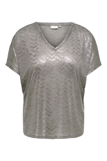 Carmakoma CARMIRINDA S/S V-NECK TOP JRS Maatje meer