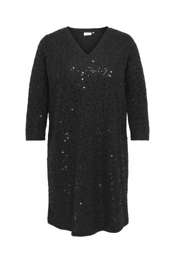 Carmakoma CARWHAM 3/4 V-NECK SEQ MIDI DRESS J: Maatje meer
