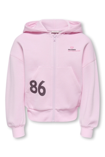 ONLY KOGDITTE LS ZIP HOOD OVZ SWT Meisjes